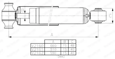 Amortiguador MONROE V2162 MONROE V2162 Lujoso
